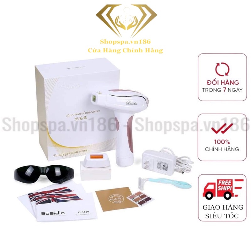 Máy Triệt Lông Và Trẻ Hóa Da Cá Nhân l Máy Triệt Lông Mini Bosidin D-1119 Cho Spa