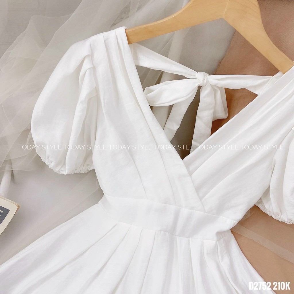 Đầm nữ tay ngắn, đầm xòe đẹp, phom váy trẻ trung, chất vải đẹp, 2 lớp, hàng đẹp chuẩn bán shop, phom dưới 52kg | BigBuy360 - bigbuy360.vn