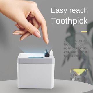 Hộp đựng tăm cảm ứng tự động hồng ngoại tặng sạc USB sang trọng hiện đại loại tốt, tự động lấy tăm,  , phụ kiện nhà bếp