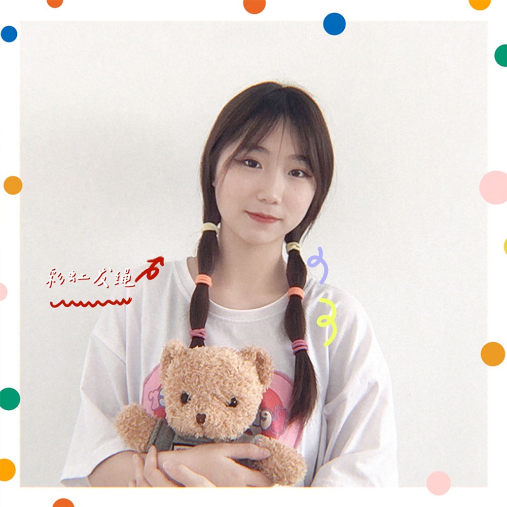 Set 10 Dây Buộc Tóc Nylon Nhiều Màu Sắc