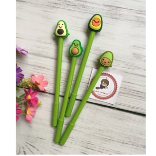  (Ảnh thật) Bút bi nước hình quả bơ đáng yêu