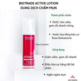 Biotrade Lotion 15ml, 60ml dung dịch chấm mụn, gom cồi, kiềm dầu