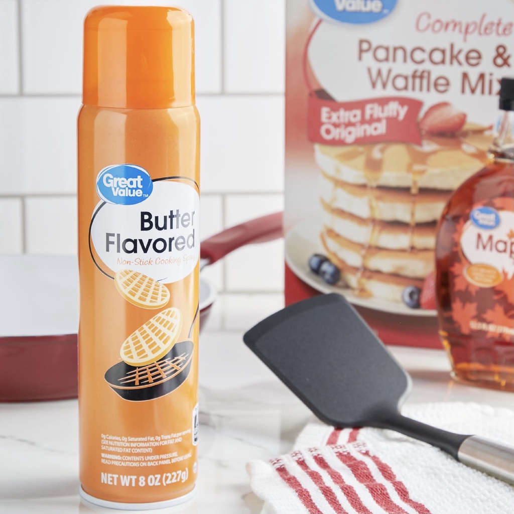 BƠ XỊT KHÔNG BÉO  ĂN KIÊNG Great Value Butter Cooking Spray Bơ nấu ăn DẦU ĂN KHÔNG Calo