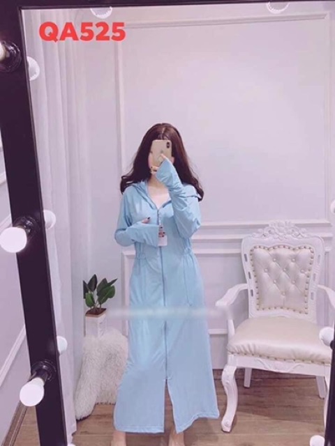 Áo Choàng Chống Nắng Nữ Toàn Thân Dáng Dài Cao Cấp