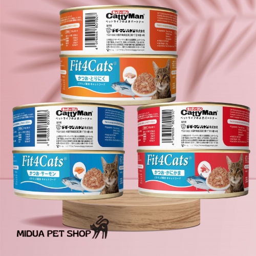 Cá ngừ đóng hộp cho mèo Fit4Cats 160g Doggy man Nhật