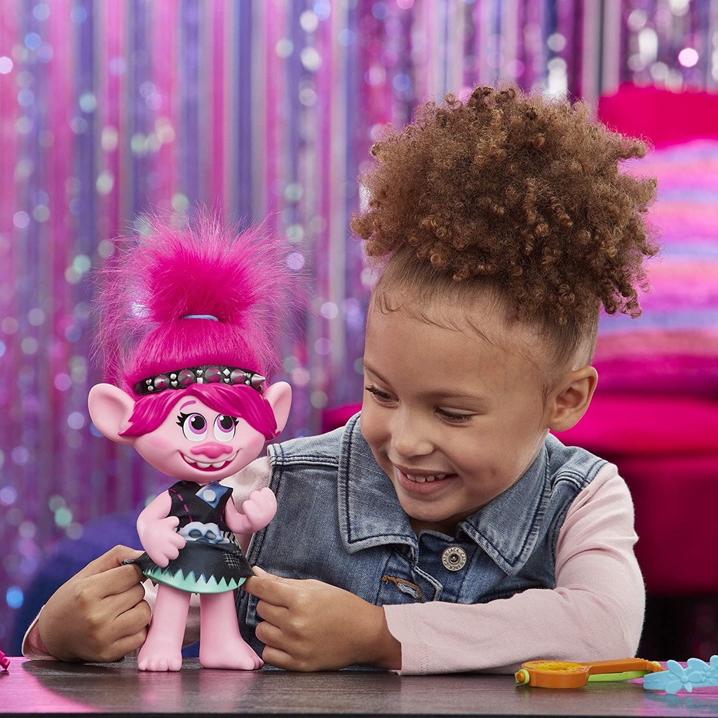 Đồ chơi búp bê hát Pop-to-Rock DreamWorks Trolls World Tour với 2 ngoại hình và âm thanh khác nhau, vui nhộn