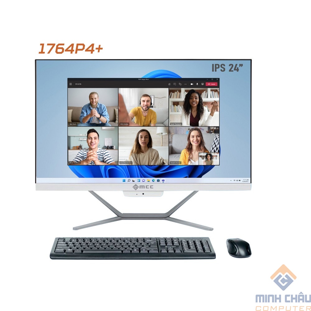 Bộ máy tính All In One MCC 1764P4+ CPU Core i7 10700, 16GB DDR4, 480GB SSD, IPS 24", WIFI, BLUETOOTH