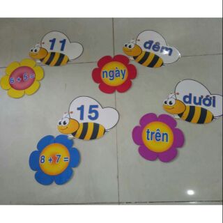 Đồ dùng tiểu học.  Bộ Ong tìm hoa