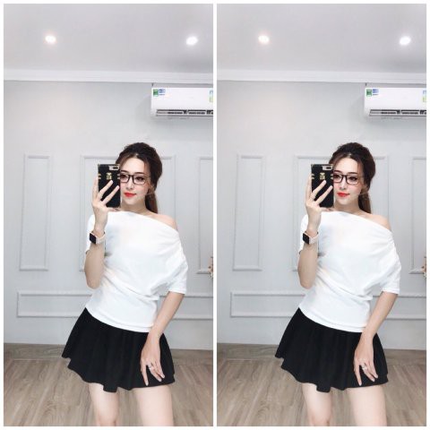 Áo Lệch Vai Thun Bozip Cao Cấp ÁO THUN LÊCH VAI CAO CẤP