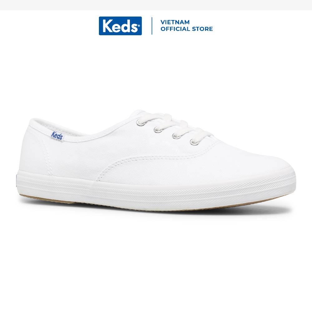 Giày Keds Nữ - Champion Organic Canvas White - KD064811