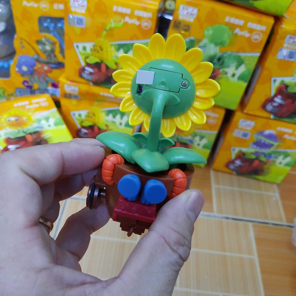 Đồ chơi Plants Vs Zombies mô hình xe hoa mặt trời đồ chơi trẻ em