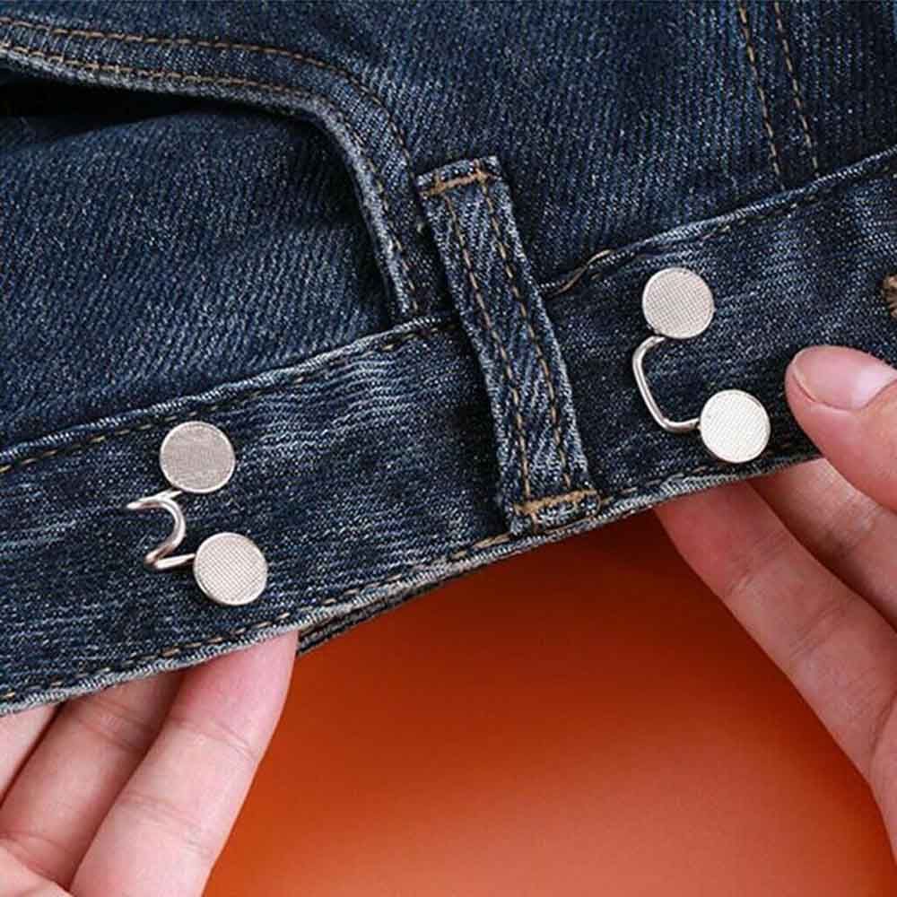 🍒ME🍒 27 MM Fashion Waist Buckle Extender Resuable Adjustable Snap Button Nail-free Waist Buckle New for Women Men Jeans Pants Pant Clothing  Sewing Removable Detachable Waist Closing