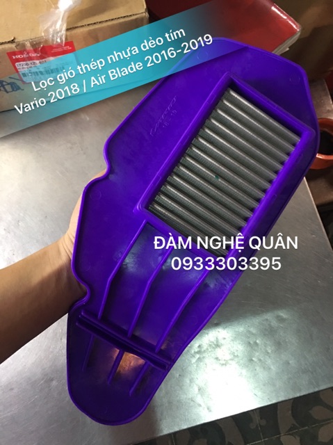 Lọc gió thép nhựa dẻo tím loại tốt cho Vario 2018 / Air Blade 2016-2019 mới 100% 💰 220,000 VND / 1 cái