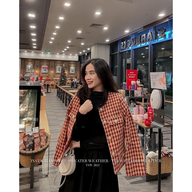 ÁO DẠ TWEED TIÊU KHUY ĐỒNG SIÊU HOT - CHOOSE MIE