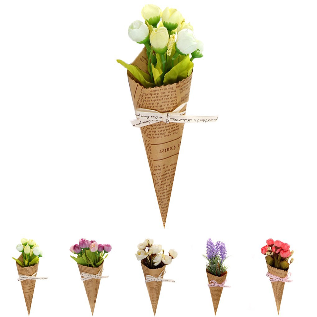 Bó hoa hồng giả dùng trang trí nội thất/ chụp ảnh tiện dụng