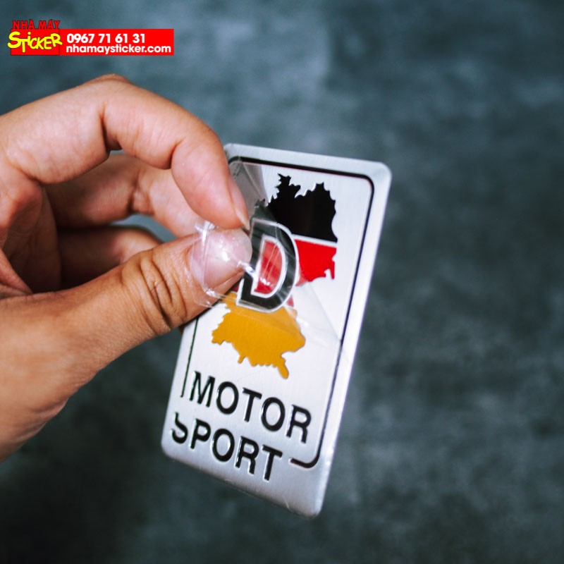Sticker hình dán metal cờ Đức - Motor Sport - STICKER FACTORY