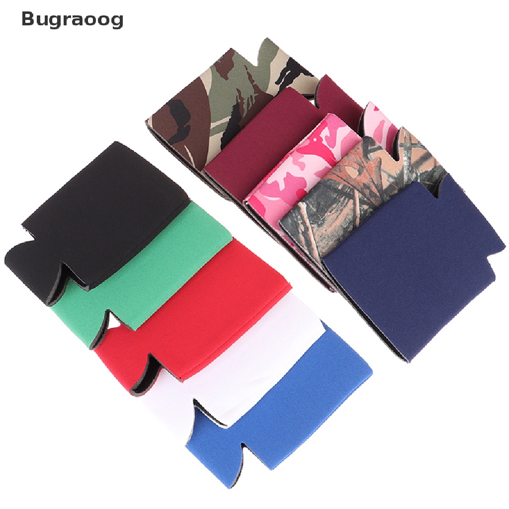 Set 5 Vỏ Bọc Lon Bia / Soda Bằng Cao Su Tổng Hợp Tiện Dụng Mang Theo Cắm Trại