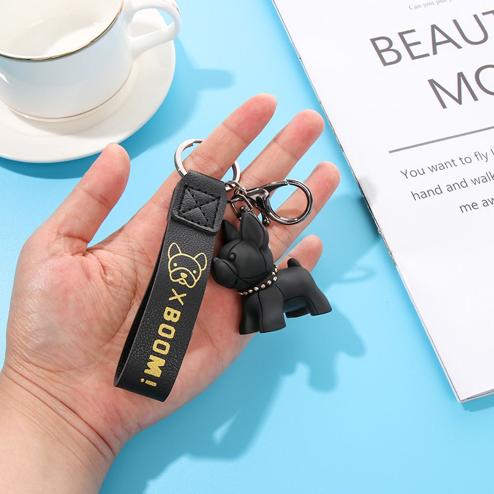 Móc Chìa Khóa Hình Cún Mặt Xệ Dễ Thương Nhiều Màu Chống Thấm Nước