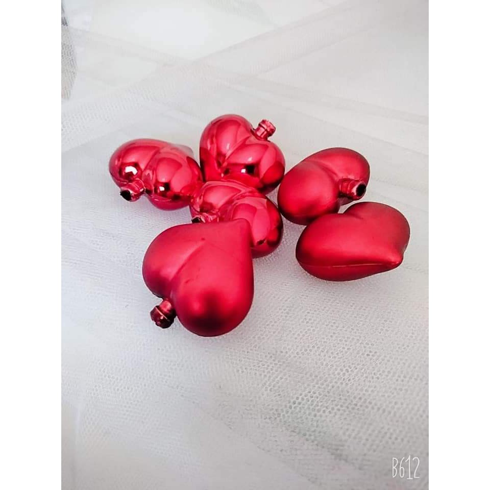 phụ kiện trang trí bánh kem [FREESHIP] set 6 bóng tim