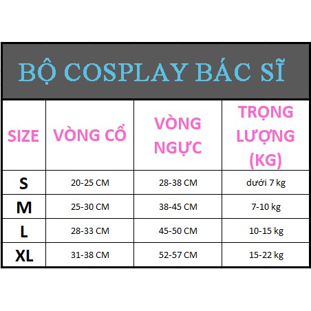 Bộ quần áo đáng yêu cosplay bác sĩ cho chó - mèo - thú cưng