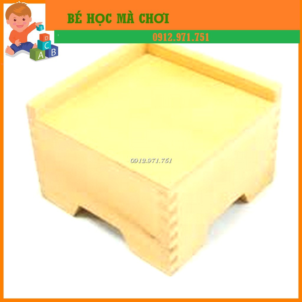 Giáo cụ Montessori bản quốc tế - Đế tháp hồng - chân kê tháp hồng