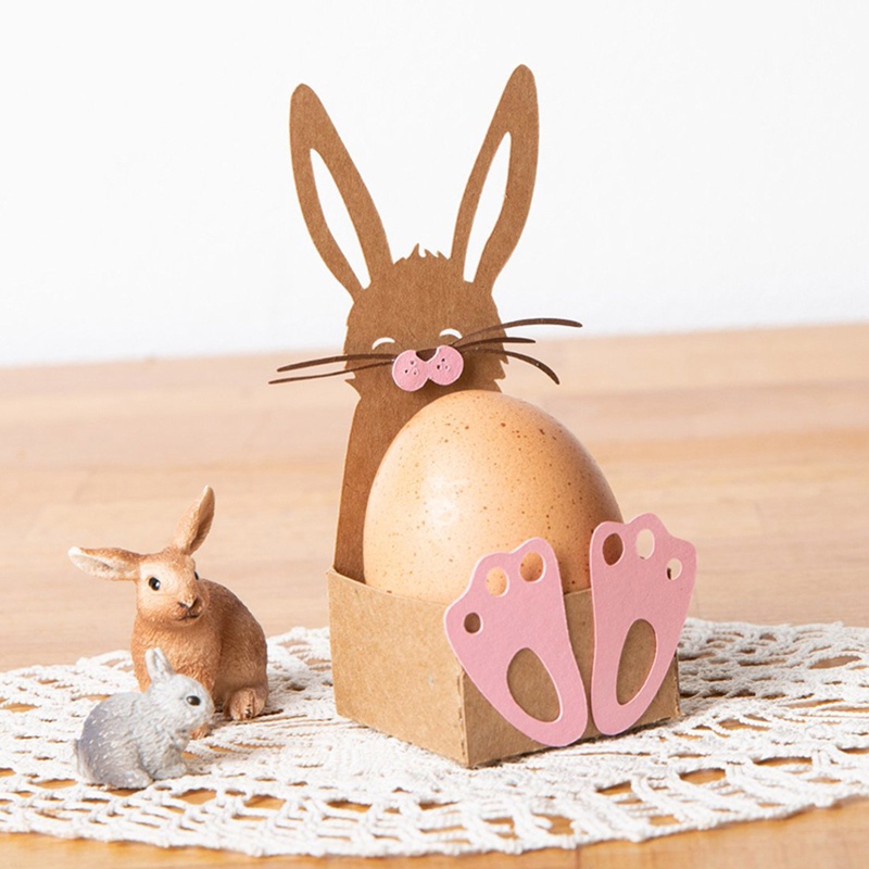 Khuôn Cắt Thẻ Kim Loại Hình Hộp Trứng Thỏ Phục Sinh