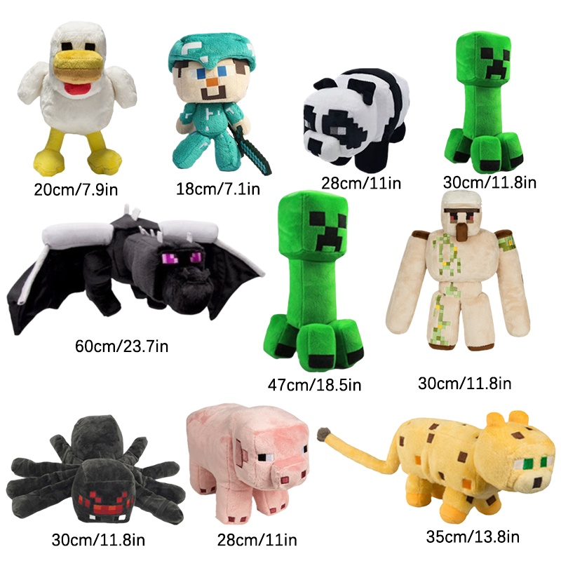 30cm Creeper steve Minecraft Stuffed Animal Soft Plush ToyPixel Doll Children Gift Plushies Toy kid gift