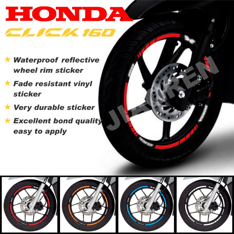 Miếng Dán Phản Quang Trang Trí decal dán vành xe máy honda click 160