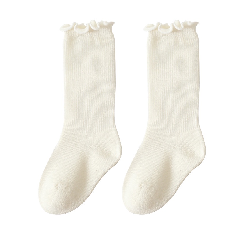 Tất Dài Cao Cổ Bèo Nhún Cho Bé Từ 0 - 3 Tuổi Chất Cotton Mềm Mịn Phong Cách Thời Trang (Tất gấu Uk Socks)