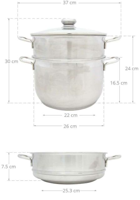 Bộ nồi xửng inox 3 đáy Fivestar 26cm