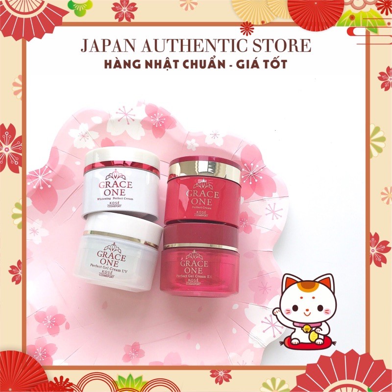 [CAM KẾT CHUẨN NHẬT]  Kem dưỡng da Kose Grace One Perfect Gel Cream UV và EX dành cho các mẹ 40-50 tuổi nè chị em