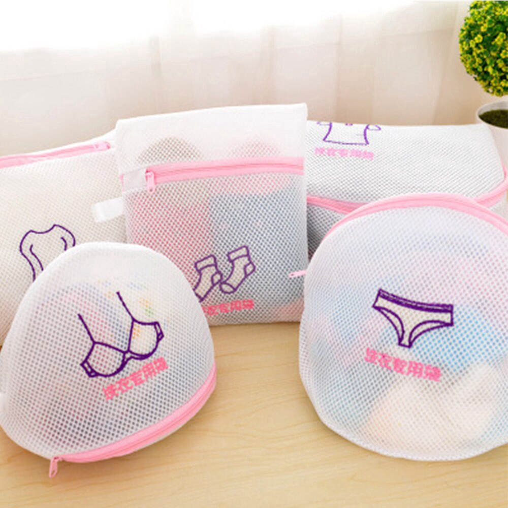 Double Layer Thickened Mesh Laundry Bag Clothes Bra Underwear Protector Wash Bag