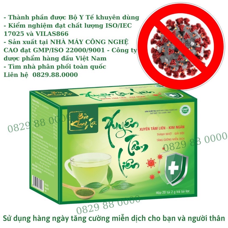 XUYÊN TÂM LIÊN - Bảo Khang Trà, tăng cường miễn dịch đồng thời hiệu quả với người ho sốt