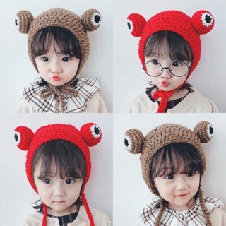 Mũ len hình chú ếch con - 2 màu