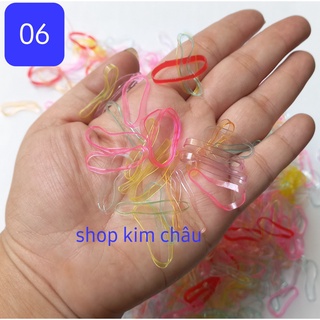 (Nhiều màu 06 Size Trung) Thun chun cột tóc cho người lớn bé gái