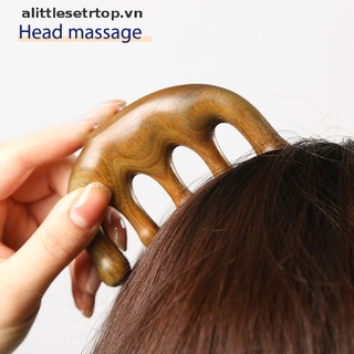 Lược gỗ đàn hương răng thưa mát xa châm cứu