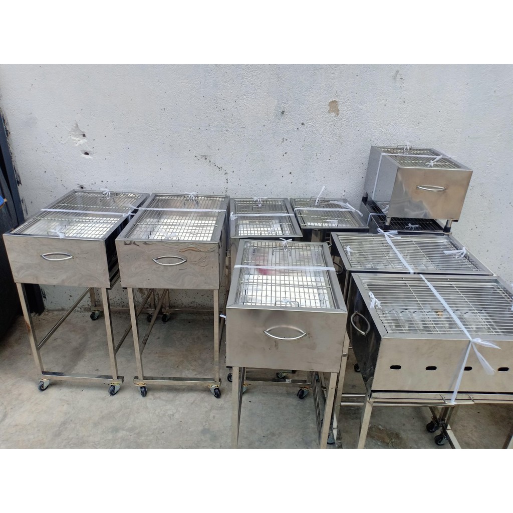 LÒ NƯỚNG THAN INOX KT 50x80x70