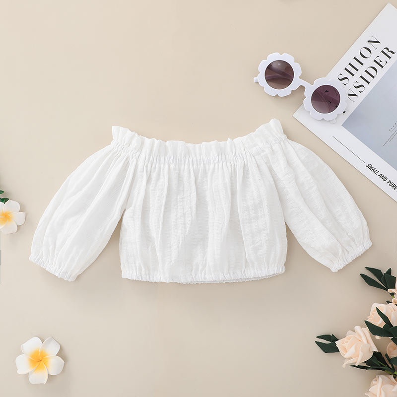 Combo bộ đồ bé gái 0-18 tháng áo Croptop trễ vai váy ngắn set mùa hè thời trang cho bé trẻ em sơ sinh