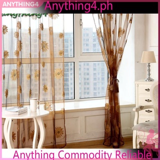 Rèm Cửa Voan Họa Tiết Hoa Hướng Dương 1x2m