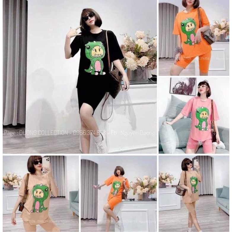 Đồ bộ nữ đồ bộ mặc nhà thun cotton dày mịn co giãn
