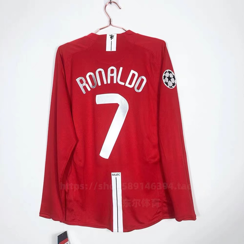 Áo Thun Số 7 Manchester United 2007-2008 Tay Dài Phong Cách Retro