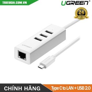 Bộ Chia USB Type C Sang 3 Cổng USB 2.0 Và 1 Lan 10/100 Ugreen 20792