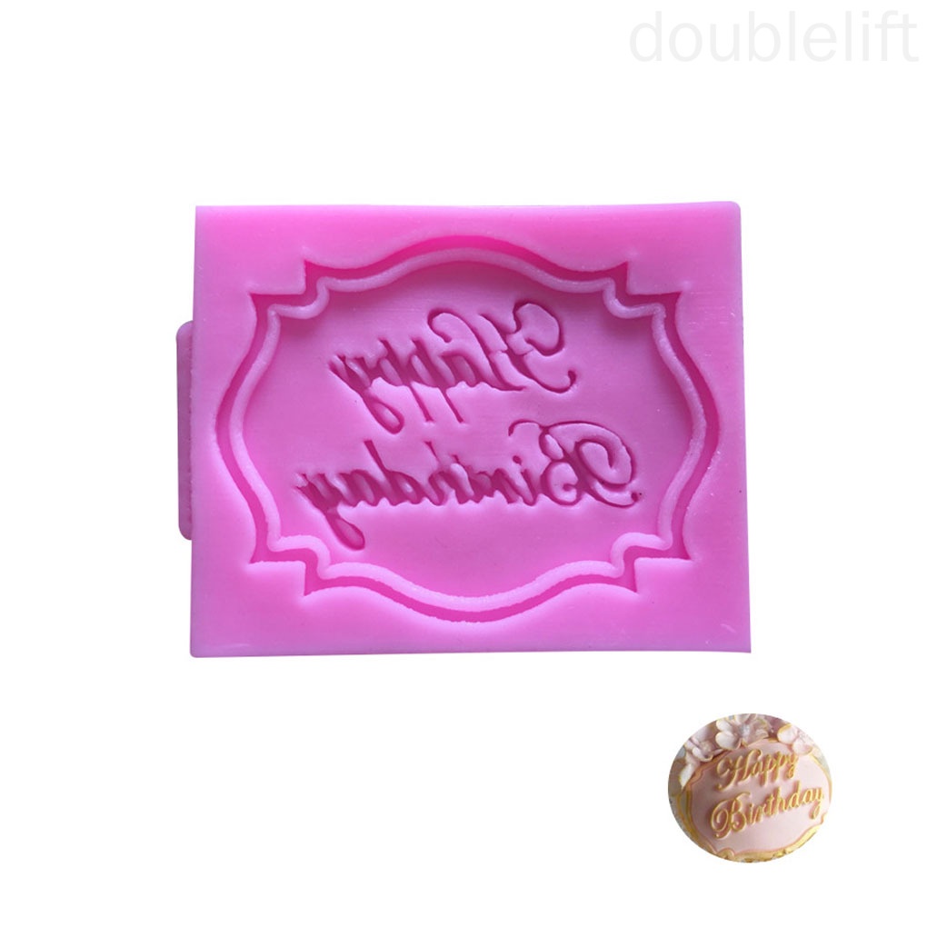 Khuôn Silicone Tạo Hình Chữ Happy Birthday 3d Trang Trí Bánh