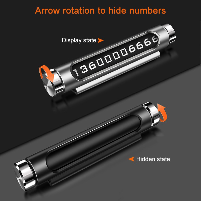 Bảng lưu số điện thoại đỗ xe tạm thời phát quang tự động xoay sáng tạo