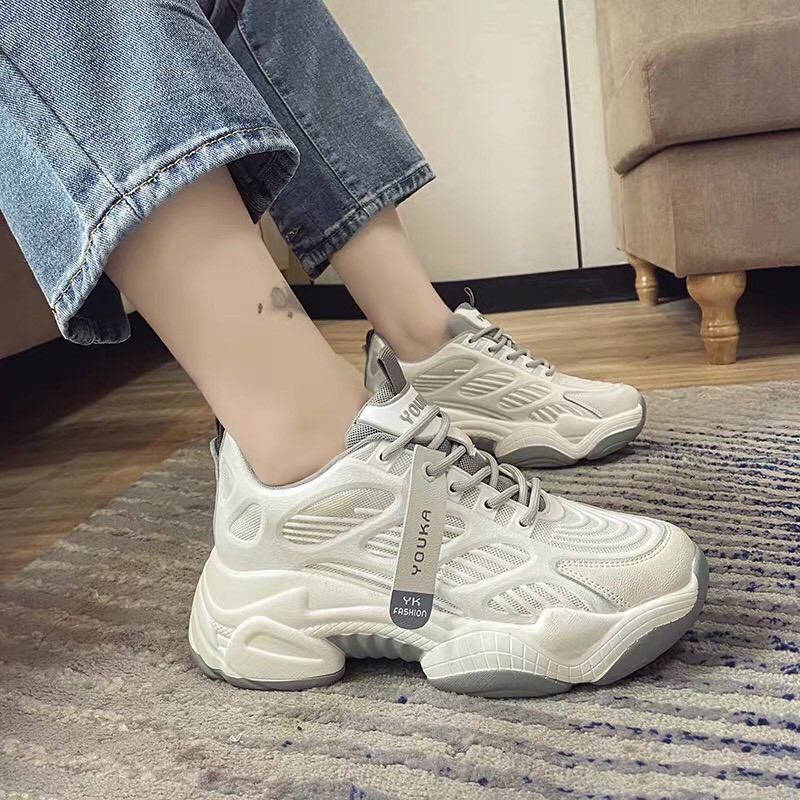 [Mã FAGREEN245 giảm 10% tối đa 30k đơn từ 99k] Free Ship Giày thể thao nữ đế màu độn đế 5cm cực êm mẫu mới 2020 | BigBuy360 - bigbuy360.vn