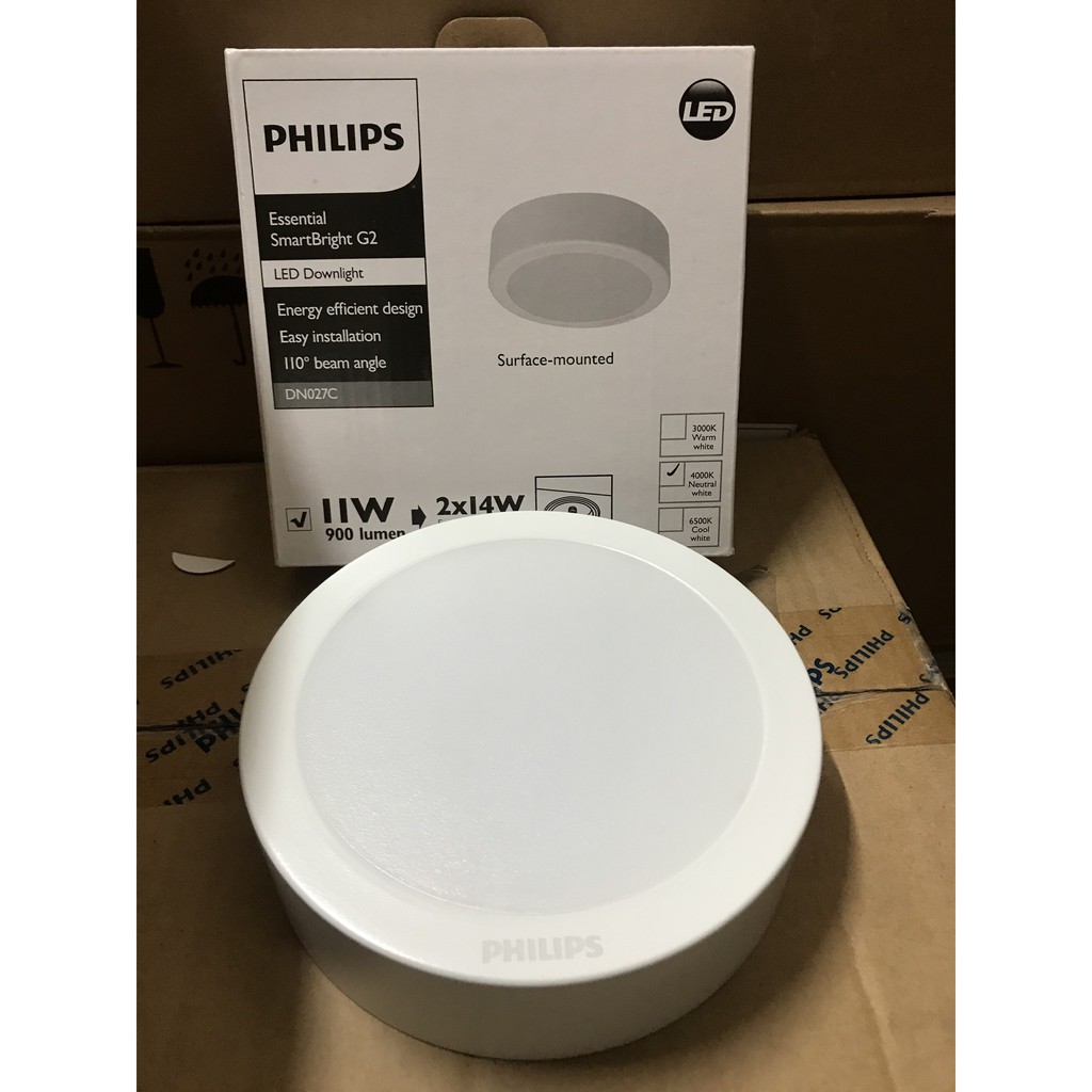 Đèn Downlight gắn nổi LED Philips DN027C LED 11W -15w-18w-23w tròn