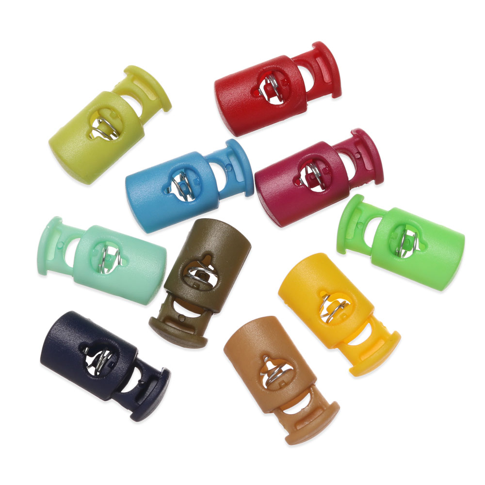 Set 20 Nút Chặn Dây Giày Bằng Nhựa Nhiều Màu 24mm*12mm Tiện Dụng