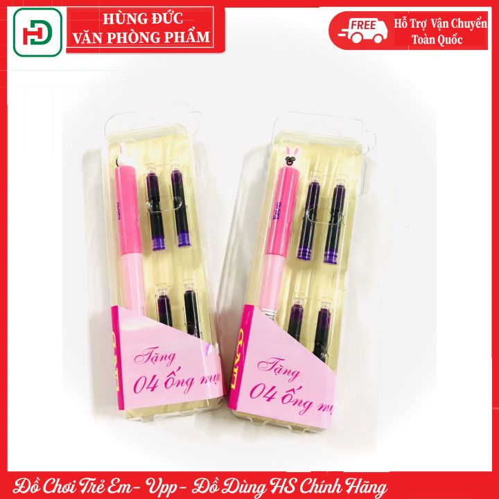 Bút máy ChiBan Nhật Bản ERAS E008  trơn siêu bền, ngòi siêu trơn, thiết kế dễ thương, tay cầm định vị