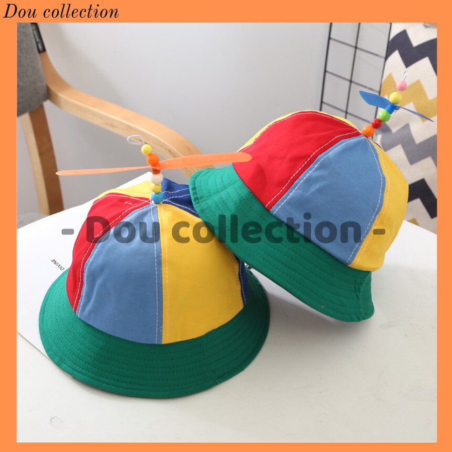 Mũ chong chóng unisex cho bé che nắng vải mềm mại phối nhiều màu dễ thương - Chất liệu Cotton - Mã NV024