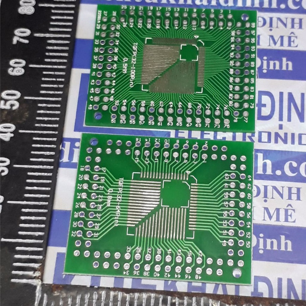 3 MẠCH, PCB CHUYỂN ĐỔI LQFP/FQFP/TQFP 32/44/64/80/100 SANG DIP2.54 kde4724